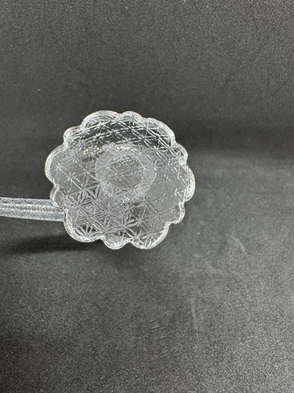 Geometric Sacred Star Etched Full Weld Terp Slurper Quartz Banger with Scalloped Dish - 90°