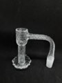 Geometric Sacred Star Etched Full Weld Terp Slurper Quartz Banger with Scalloped Dish - 90°